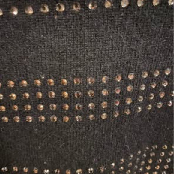 Cashmere Black Sweater with Embellishment size Medium - Picture 2 of 5